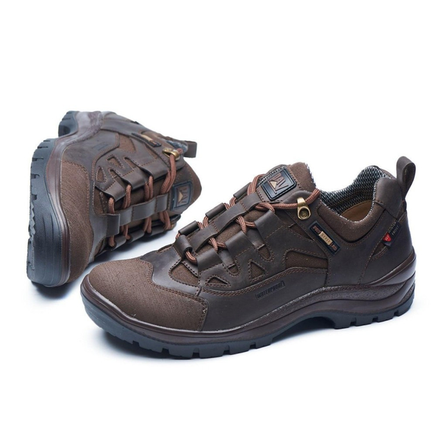 Тактичні демісезонні водонепроникні кросівки коричневі р-44 - изображение 2