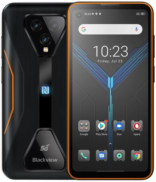 Smartfon Blackview BL5000 5G 8/128Gb Black-Orange - obraz 1
