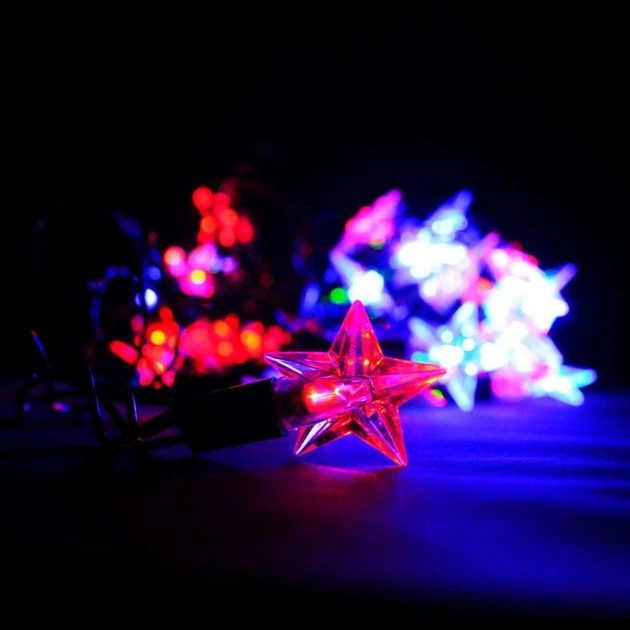 Светодиодная гирлянда Venom "Звезда" 40LED RGB, черный провод (LS-STAR-40LED-BC-RGB) - изображение 3