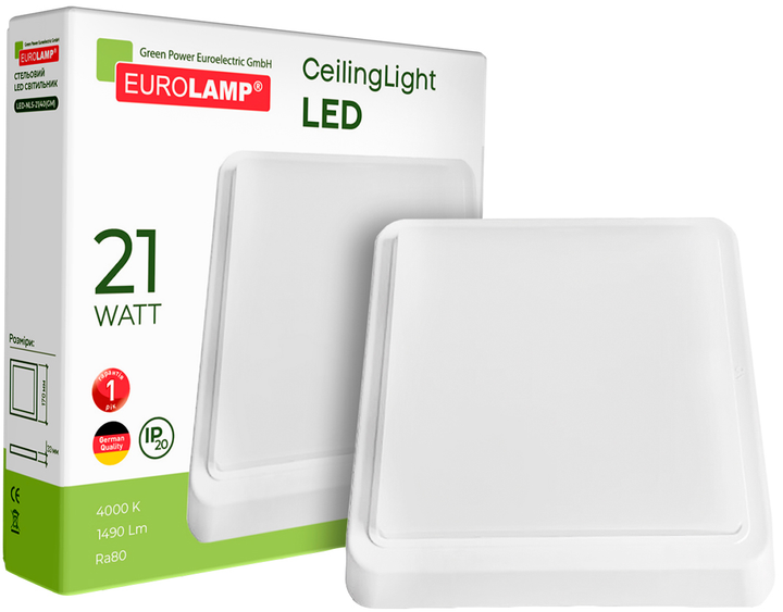 Светильник светодиодный Eurolamp LED GM 21W 4000K (LED-NLS-21/40(GM)) - изображение 1