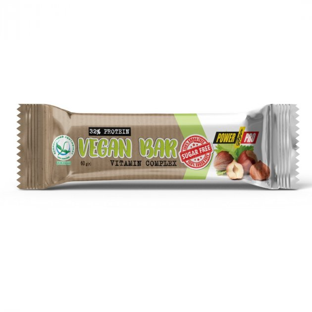 Батончик Power Pro Vegan bar без сахара 32% 60 g – фото, отзывы ...