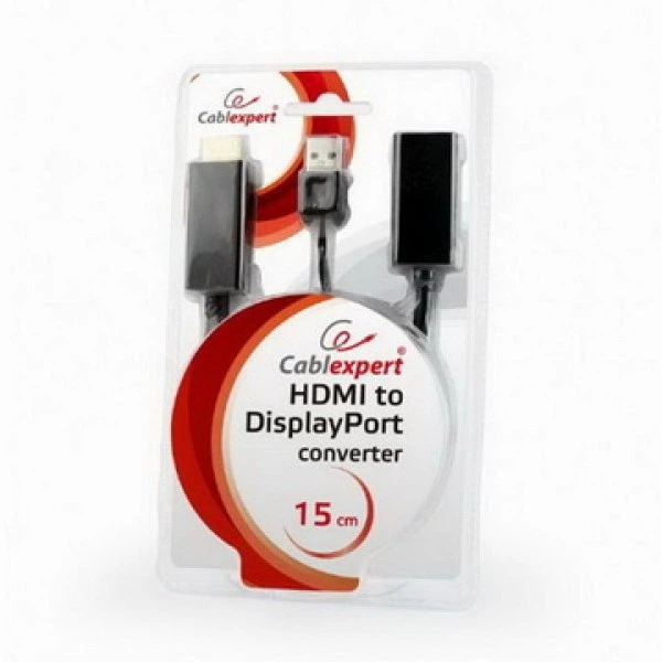 Адаптер Cablexpert (DSC-HDMI-DP), HDMI - DisplayPort - USB, 0.15м ...