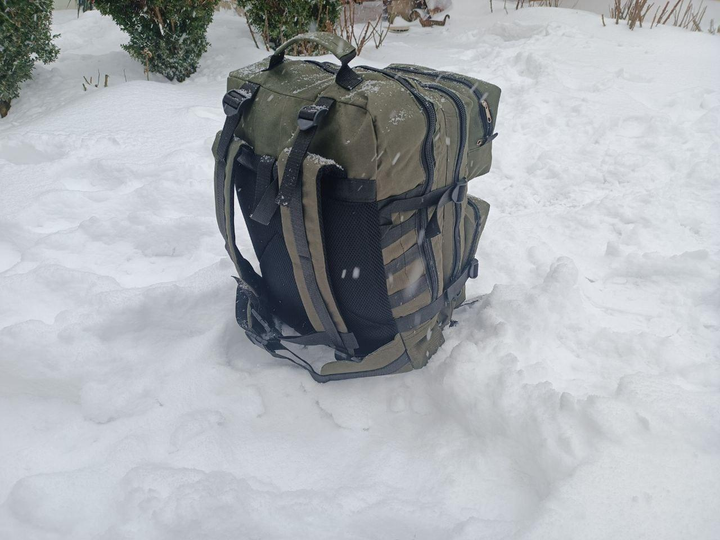 Військовий рюкзак на 60 літрів із системою MOLLE ЗСУ армійський тактичний рюкзак колір Оліва - зображення 2