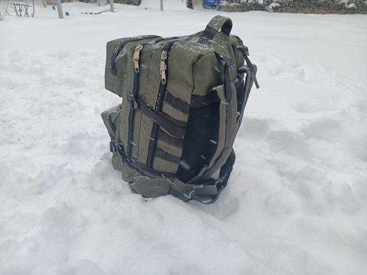 Военный рюкзак на 60 литров с системой MOLLE армейский тактический рюкзак цвет олива для ВСУ - изображение 1