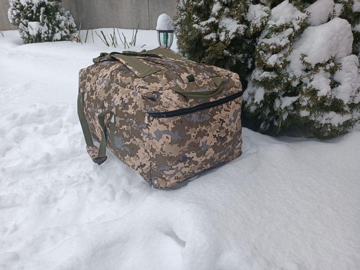 Рюкзак сумка баул 100 литров военный армейский тактический ЗСУ баул цвет пиксель 3147 - зображення 1