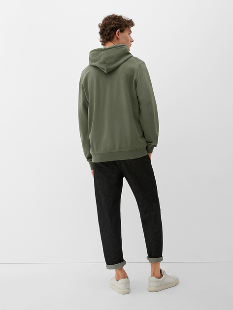 Bluza męska rozpinana streetwear z kapturem S.Oliver 2129501-78D1 M Oliwkowa (4099972656946) - obraz 2