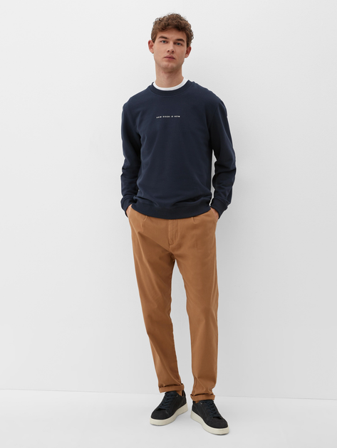 Bluza bez kaptura męska s.Oliver 2129593-5955 M Granatowa (4099583369372) - obraz 3