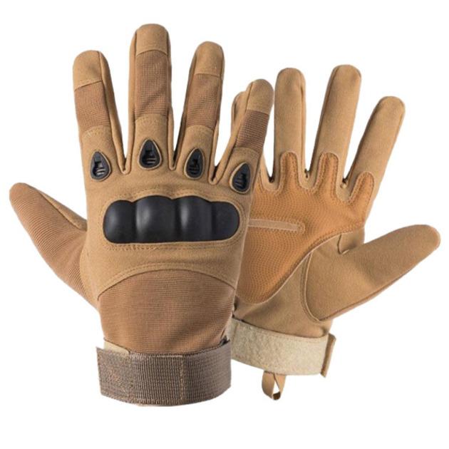 Тактичні рукавички повнопалі Gloves FF 1 Койот L - зображення 1