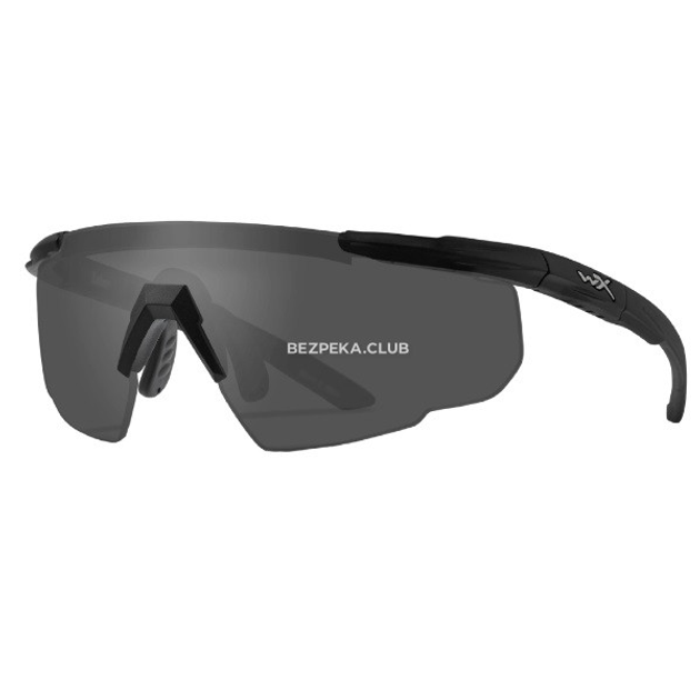 Захисні балістичні окуляри Wiley X SABER ADVANCED сірий колір лінз Чорний - зображення 1