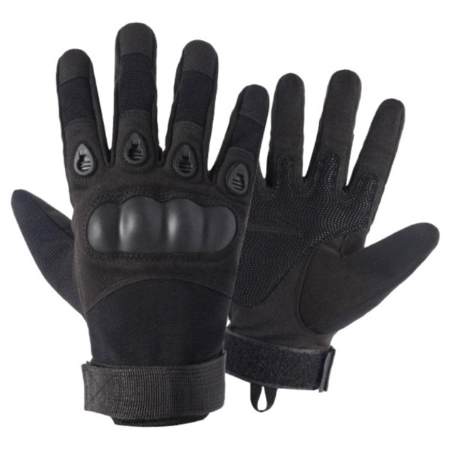 Тактичні рукавички повнопалі Gloves FF 1 Чорний XL - зображення 1
