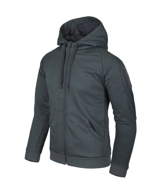 Куртка толстовка (Худі) Urban Tactical Hoodie (Fullzip) Helikon-Tex Black-Grey Melange M Тактична чоловіча - зображення 1