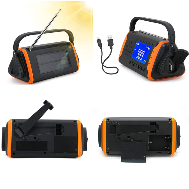Фонарь кемпинговый с динамо KAYINOW 088 4000 mAh FM AM радио повербанком - изображение 8
