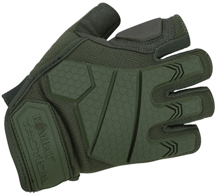 Тактичні рукавички Kombat Alpha Fingerless Tactical Gloves Оливкові M (kb-aftg-olgr-m) - зображення 1