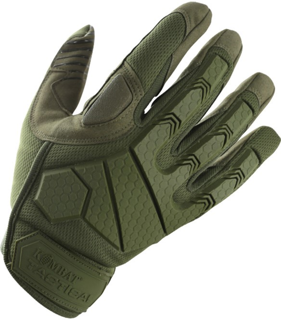Тактичні рукавички Kombat Alpha Tactical Gloves Оливкові S (kb-atg-olgr-s) - зображення 1