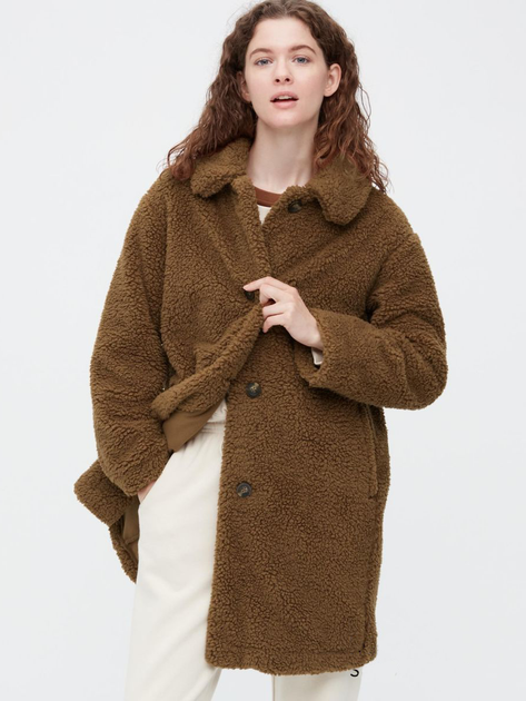 Пальто осеннее женское Uniqlo 891352637 M Коричневое (1159775520) - Фото 4 Пальто осеннее женское Uniqlo 891352637 M Коричневое (1159775520) - изображение 4