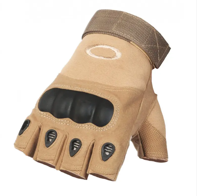 Тактичні рукавиці без пальців Combat L койот - зображення 1