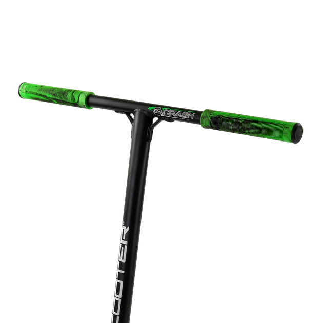 Самокат трюковый двухколесный с алюминиевыми пегами Best Scooter CRASH Черный с зеленым - изображение 4