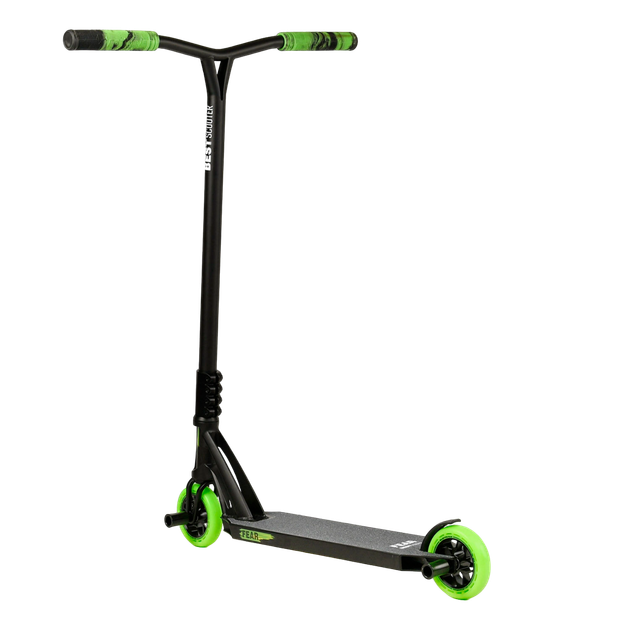 Самокат трюковый двухколесный с алюминиевыми пегами Best Scooter FEAR Черный с зеленым - изображение 2