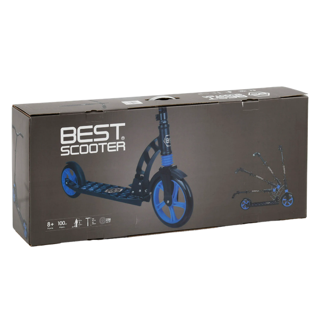 Самокат двоколісний з великими колесами та амортизатором Best Scooter Чорний з червоним - Фото 4 Самокат двоколісний з великими колесами та амортизатором Best Scooter Чорний з червоним - зображення 4