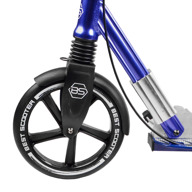 Самокат двоколісний з великими колесами і ручним гальмом Best Scooter Чорний з синім вид 1 - Фото 5 Самокат двоколісний з великими колесами і ручним гальмом Best Scooter Чорний з синім вид 1 - зображення 5