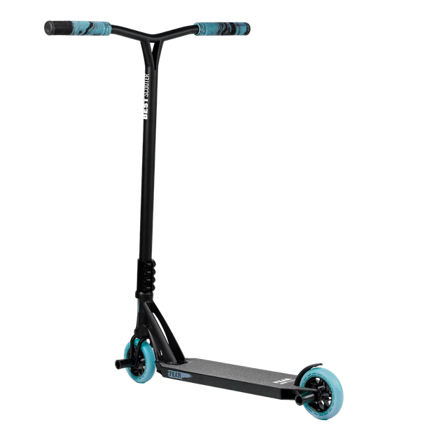 Самокат трюковый двухколесный с алюминиевыми пегами Best Scooter FEAR Черный с голубым - Фото 2 Самокат трюковый двухколесный с алюминиевыми пегами Best Scooter FEAR Черный с голубым - изображение 2