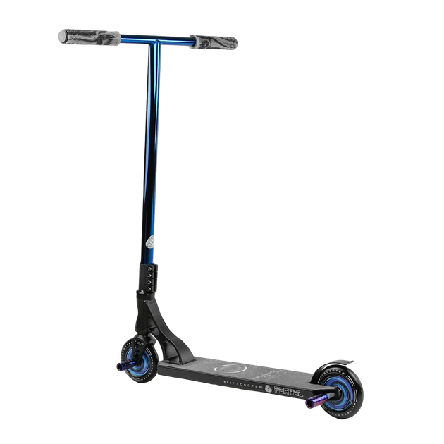 Самокат трюковый двухколесный с алюминиевыми пегами Best Scooter Portal Черный с синим - Фото 2 Самокат трюковый двухколесный с алюминиевыми пегами Best Scooter Portal Черный с синим - изображение 2