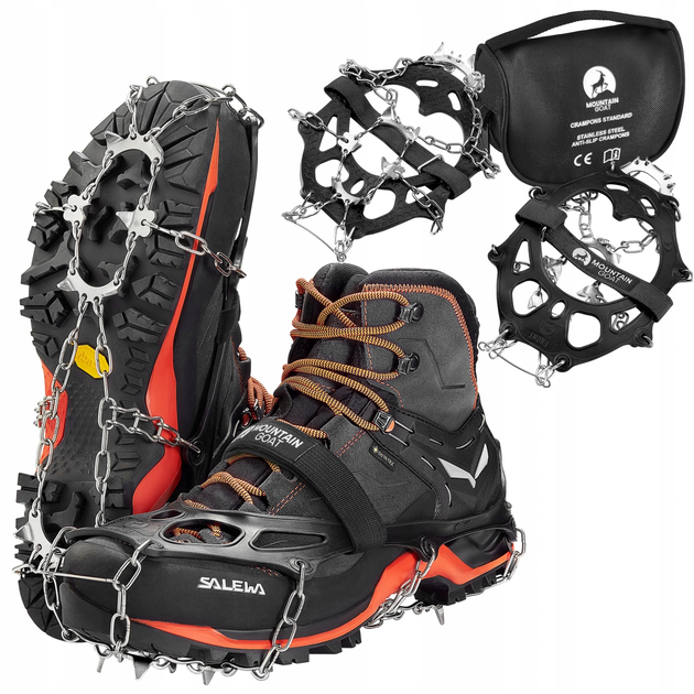 Ледоступы для обуви Mountain Goat Standard 9 Nails MG0003 Size L (41-44) - Фото 1 Ледоступы для обуви Mountain Goat Standard 9 Nails MG0003 Size L (41-44) - изображение 1