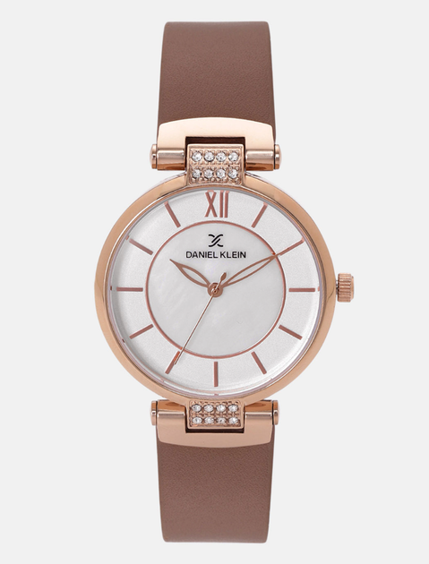 Женские турецкие часы DANIEL KLEIN DK12079-3 Белые с золотистым/светло ...