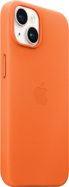 Etui Apple MagSafe Leather Case do Apple iPhone 14 Orange (MPP83) - obraz 3