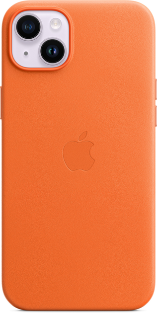 Etui Apple MagSafe Leather Case do Apple iPhone 14 Plus Orange (MPPF3) - obraz 2