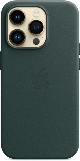 Etui Apple MagSafe Leather Case do Apple iPhone 14 Pro Forest Green (MPPH3) - obraz 4