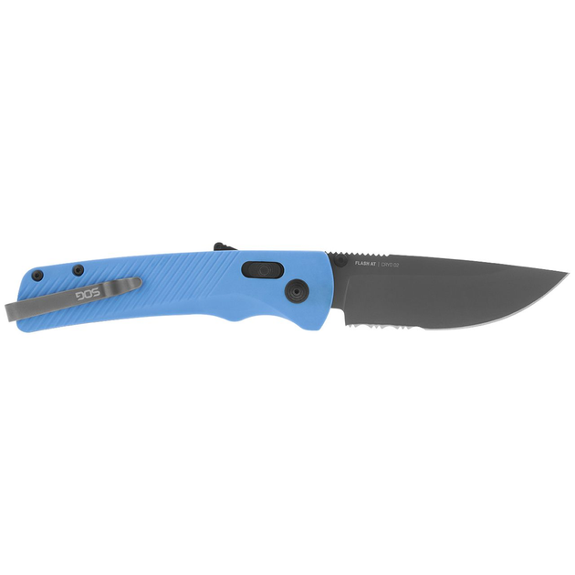 Нож складной SOG Flash AT, Civic Cyan MK3//Partially Serrated ( SOG 11-18-04-57) - изображение 2