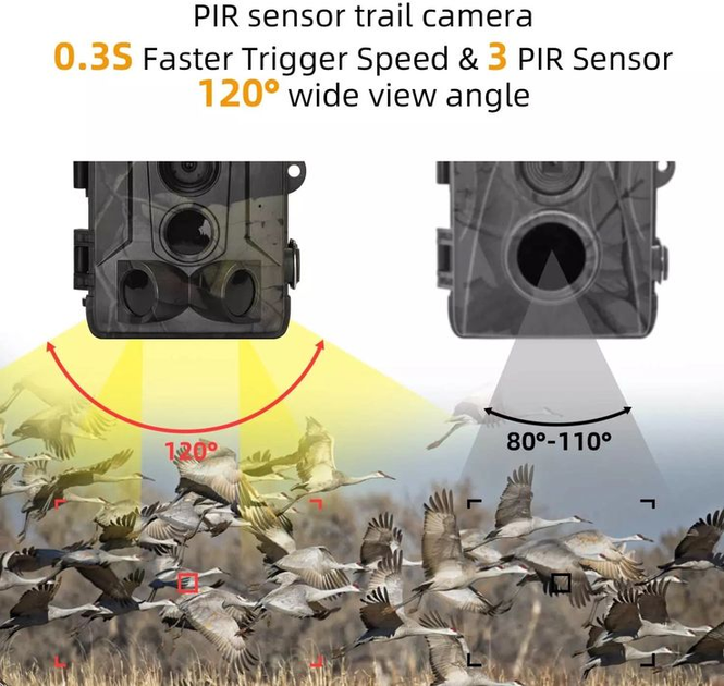 Фотоловушка Suntek HC802А 20MP камера наблюдения охотничья с экраном - изображение 5