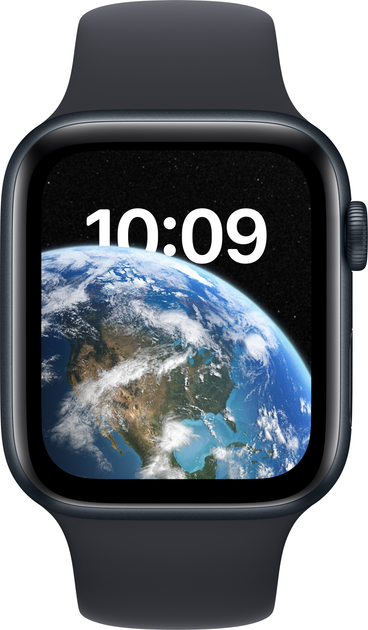 Smartwatch Apple Watch SE (2022) GPS 44mm Midnight Aluminium Case with Midnight Sport Band (MNK03) - obraz 3