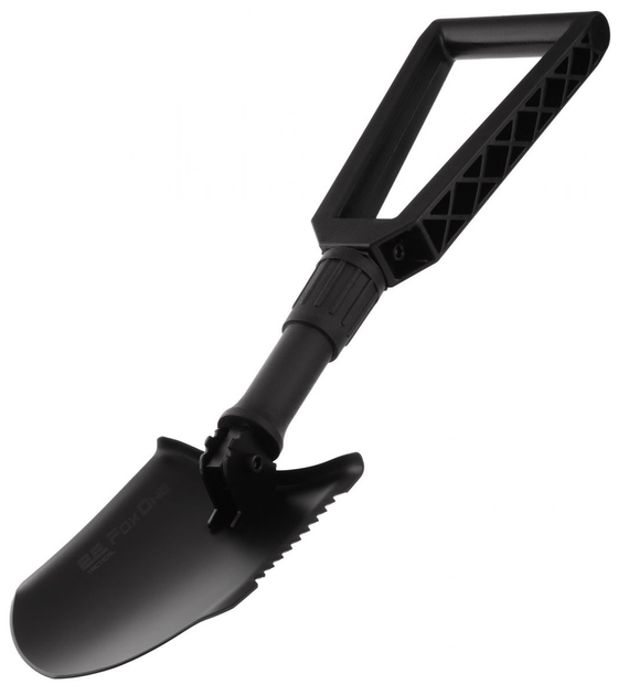 Лопата тактична 2E Fox One Black складна, 59 см, 1.1 кг - изображение 1