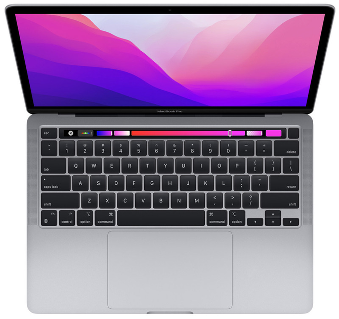 Laptop Apple MacBook Pro 13" M2 512Gb 2022 (MNEJ3ZE/A) Space Gray - obraz 2