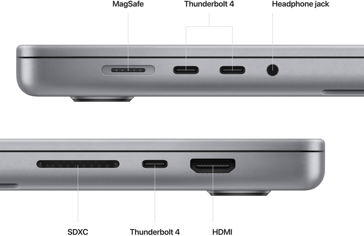 Laptop Apple MacBook Pro 16" M2 Pro 1TB 2023 (MNW93ZE/A) Space Gray - obraz 5