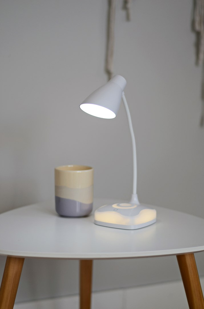 Lampa stołowa Activejet CLASSIC PLUS 7W 250lm 6000K 5V USB z baterią 1000mAh biała - obraz 5