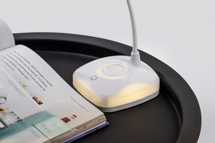 Lampa stołowa Activejet CLASSIC PLUS 7W 250lm 6000K 5V USB z baterią 1000mAh biała - obraz 8