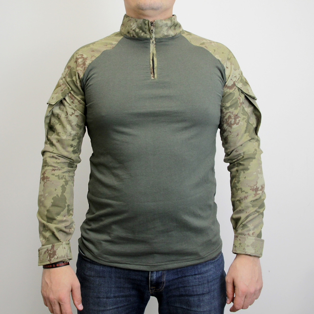Боевая рубашка Убакс (размер 3XL) татическая футболка с длинным рукавом UBACS мужская армейская кофта с замком - изображение 1