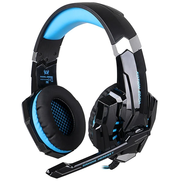 Навушники ігрові Kotion Each G9000 з підсвічуванням дротові 2м Black/Blue - зображення 2