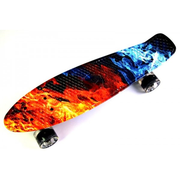 Пеніборд Penny Board FISH Вогонь і лід з підсвідкою коліс (833333694 ...