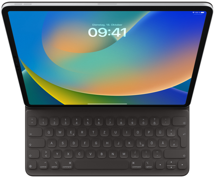 Обкладинка-клавіатура Apple Smart Keyboard Folio для Apple iPad Pro 12.9" 2020/2022 German Black (MXNL2D/A) - зображення 1
