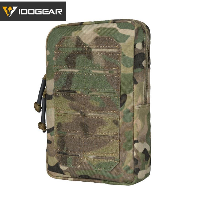 Вертикальна універсальна тактична сумка MOLLE сумка для дрібниць MC IDOGEAR BG3578 Преміум якість армії США - зображення 1