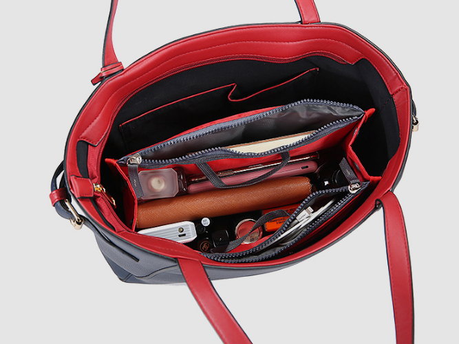 Органайзер для сумки Bag in Bag 28х17x10 см. Розовый цвет - изображение 3