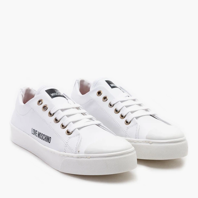 Trampki damskie skórzane Love Moschino JA15473G0EIE-0100 40 (24 cm) Białe (8054400639881) - obraz 2