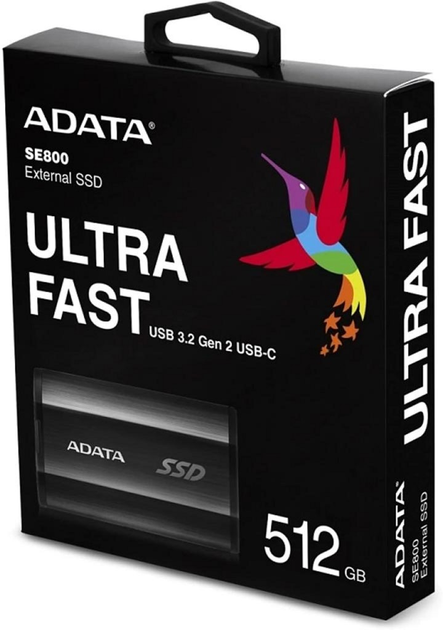 ADATA SE800 512GB 2.5" USB 3.2 Type-C Czarny (ASE800-512GU32G2-CBK) Zewnętrzny - obraz 6