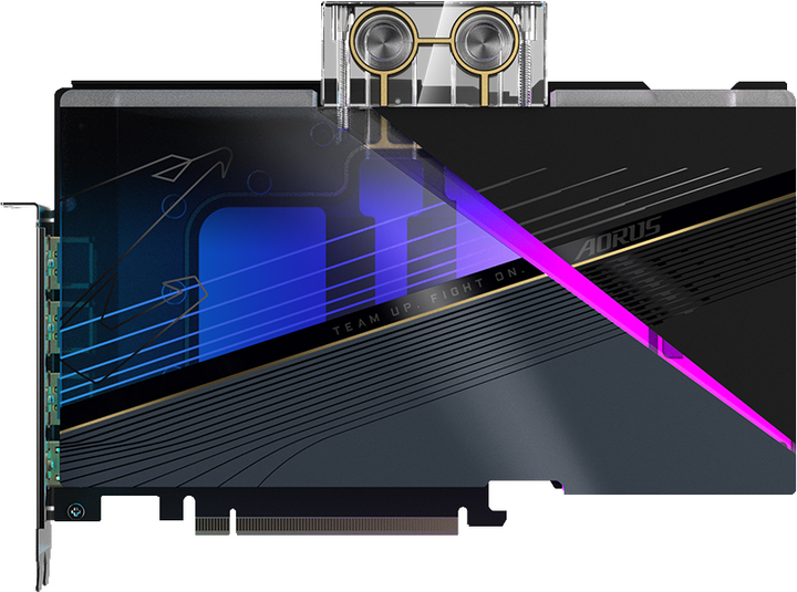 Gigabyte PCI-Ex GeForce RTX 4080 Aorus Xtreme Waterforce WB 16GB GDDR6X (256bit) (2565/22400) (HDMI, 3 x DisplayPort) (GV-N4080AORUSX WB-16GD) - obraz 1