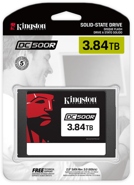 Dysk SSD Kingston DC500R 3.84TB 2.5" SATAIII 3D TLC (SEDC500R/3840G) - obraz 3