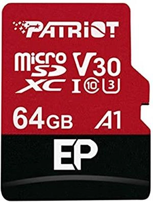 Patriot microSDXC 64GB UHS-I U3 Class 10 EP A1 R100/W80MB/s + SD-адаптер (PEF64GEP31MCX) - зображення 1